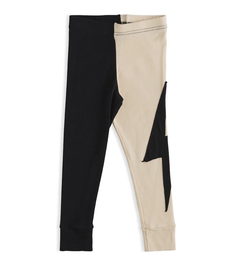 divided bolt patch leggings