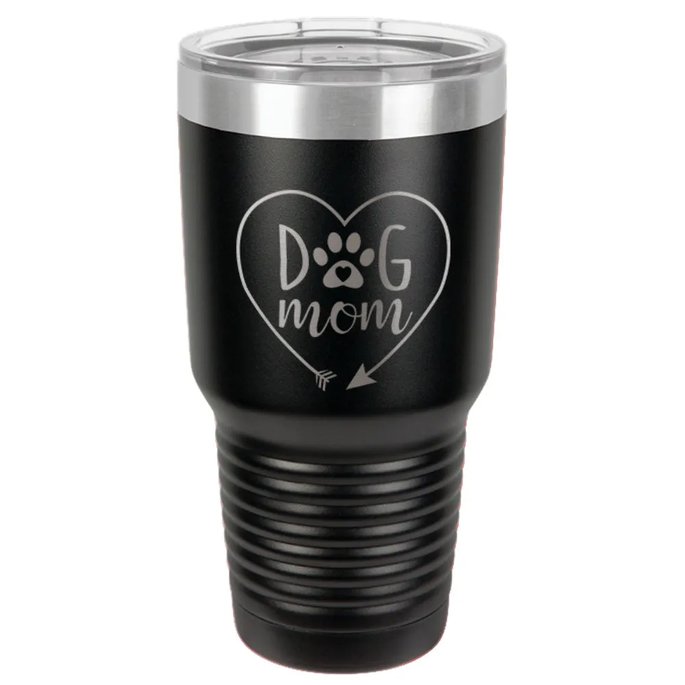 Dog Mom Heart Stainless Steel Tumbler