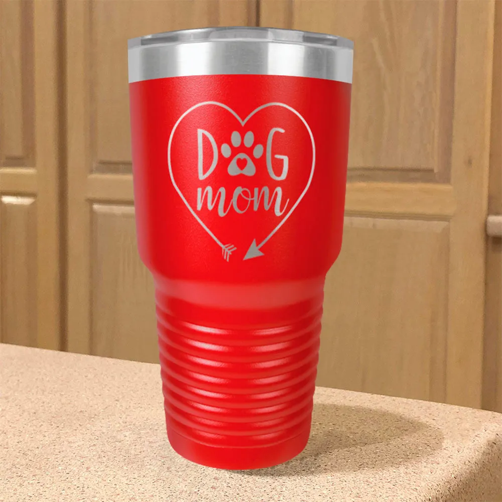 Dog Mom Heart Stainless Steel Tumbler