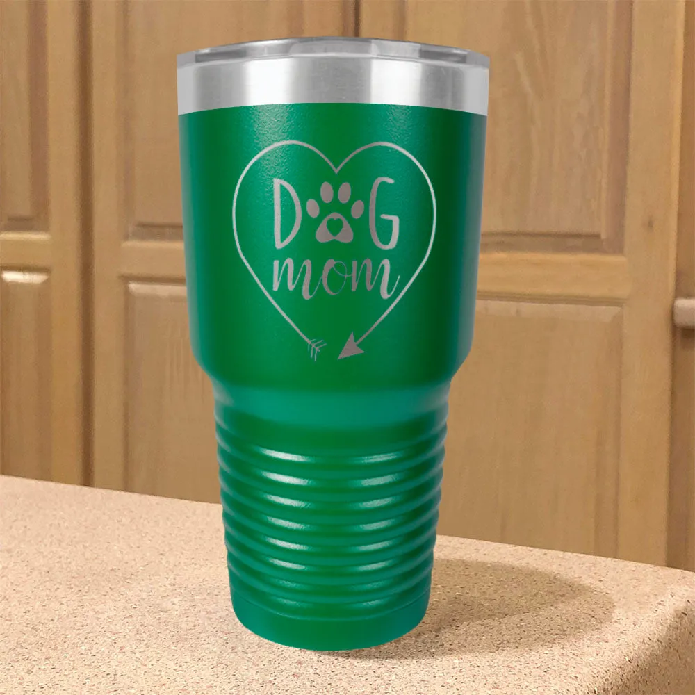 Dog Mom Heart Stainless Steel Tumbler