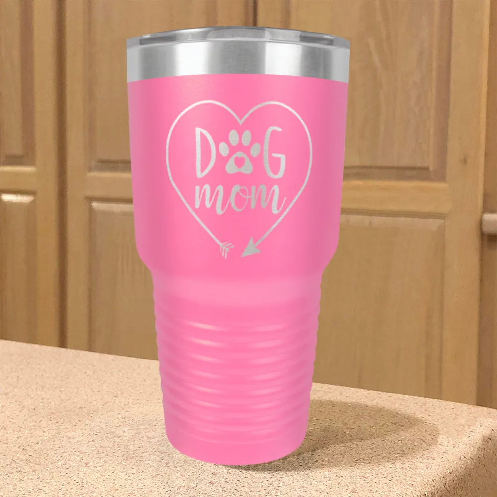 Dog Mom Heart Stainless Steel Tumbler