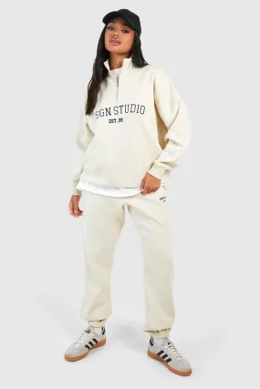 Dsgn Studio Applique Half Zip Sweatshirt Tracksuit