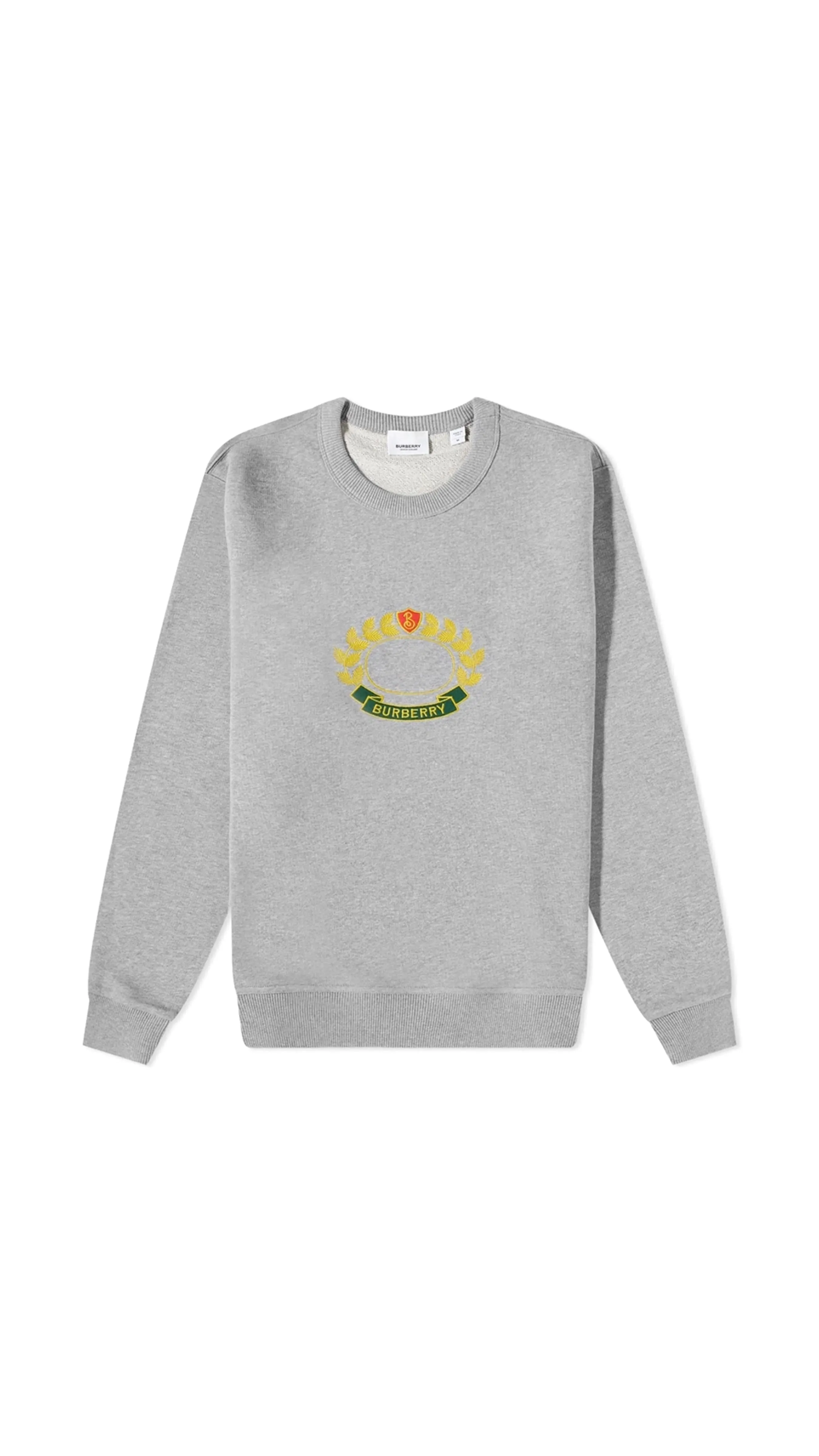 Embroidered Oak Leaf Sweatshirt - Grey