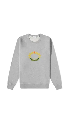 Embroidered Oak Leaf Sweatshirt - Grey