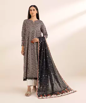 Embroidered Zari Voile Dupatta