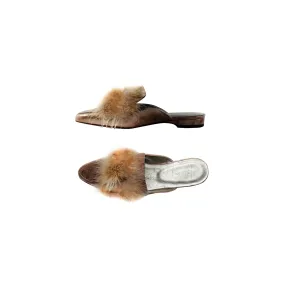 Feather Mules Metal Wash Nude