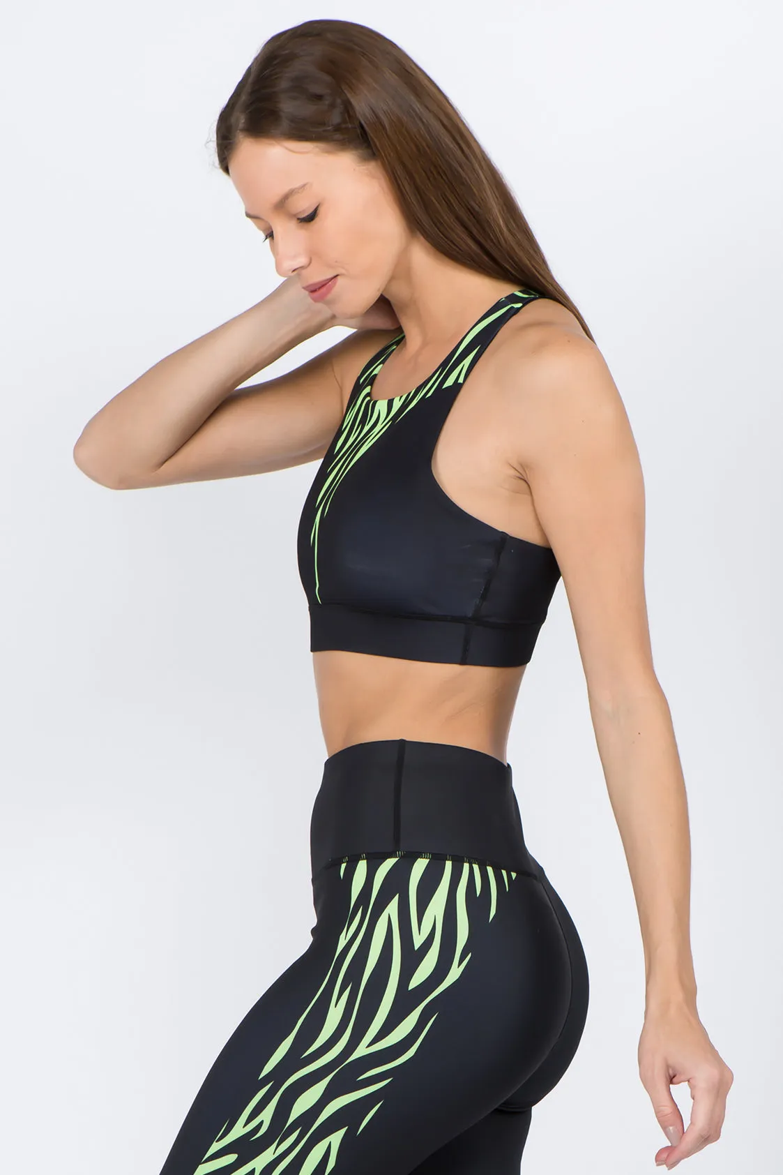 Find Your Wild Zebra Print Workout Sports Bra