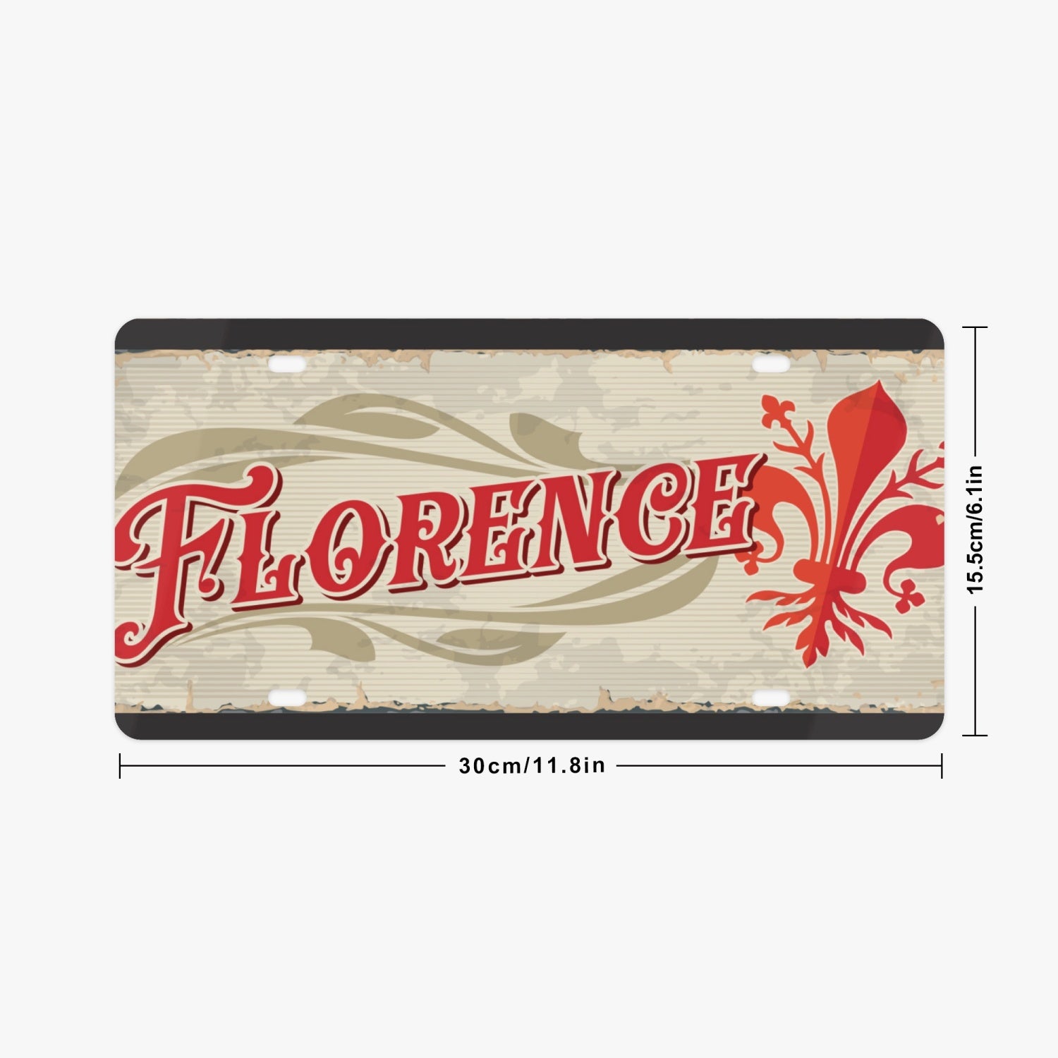 Florence License Plate Italian Style