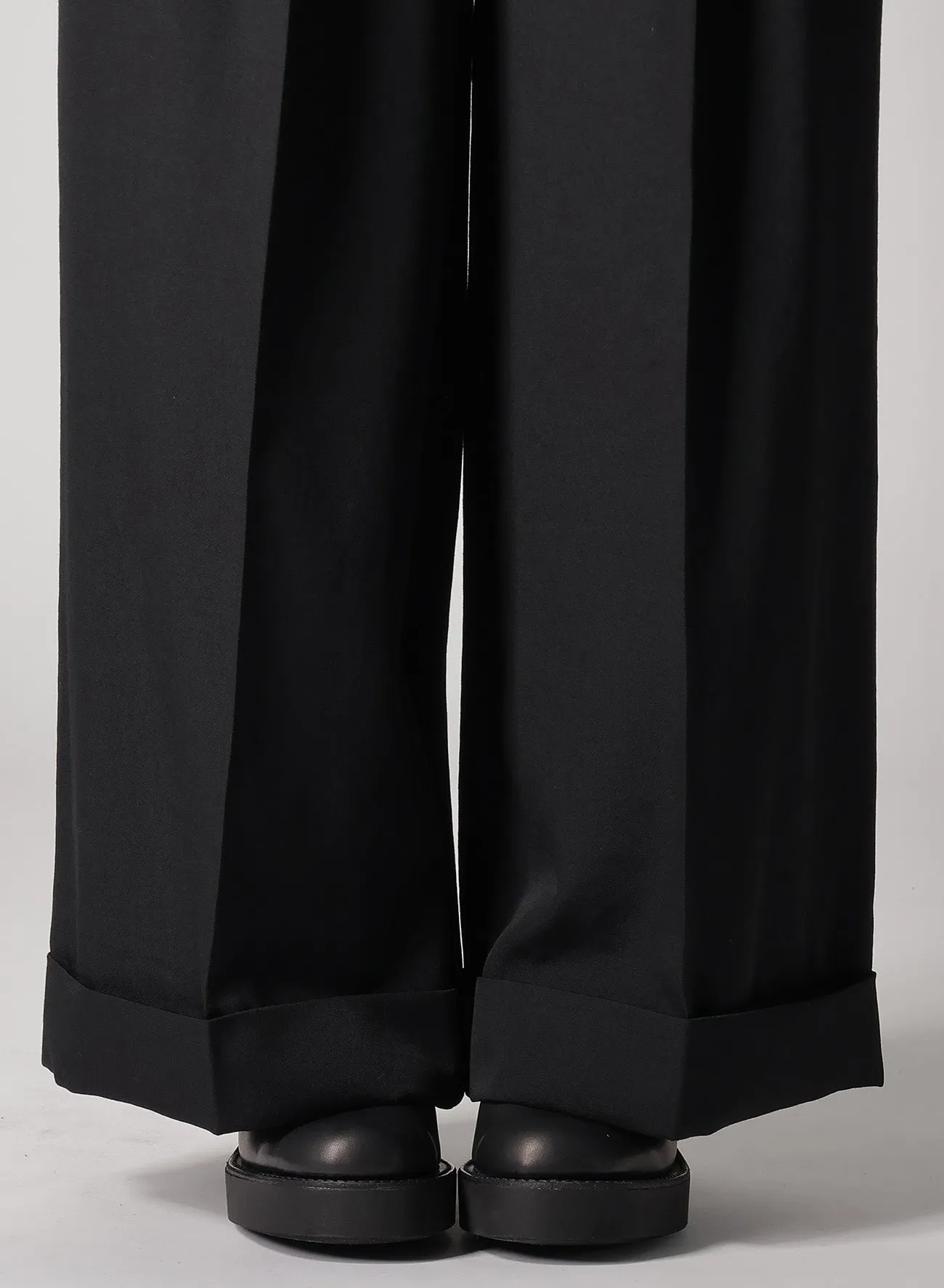 GABARDINE R-55W BAGGY PANTS