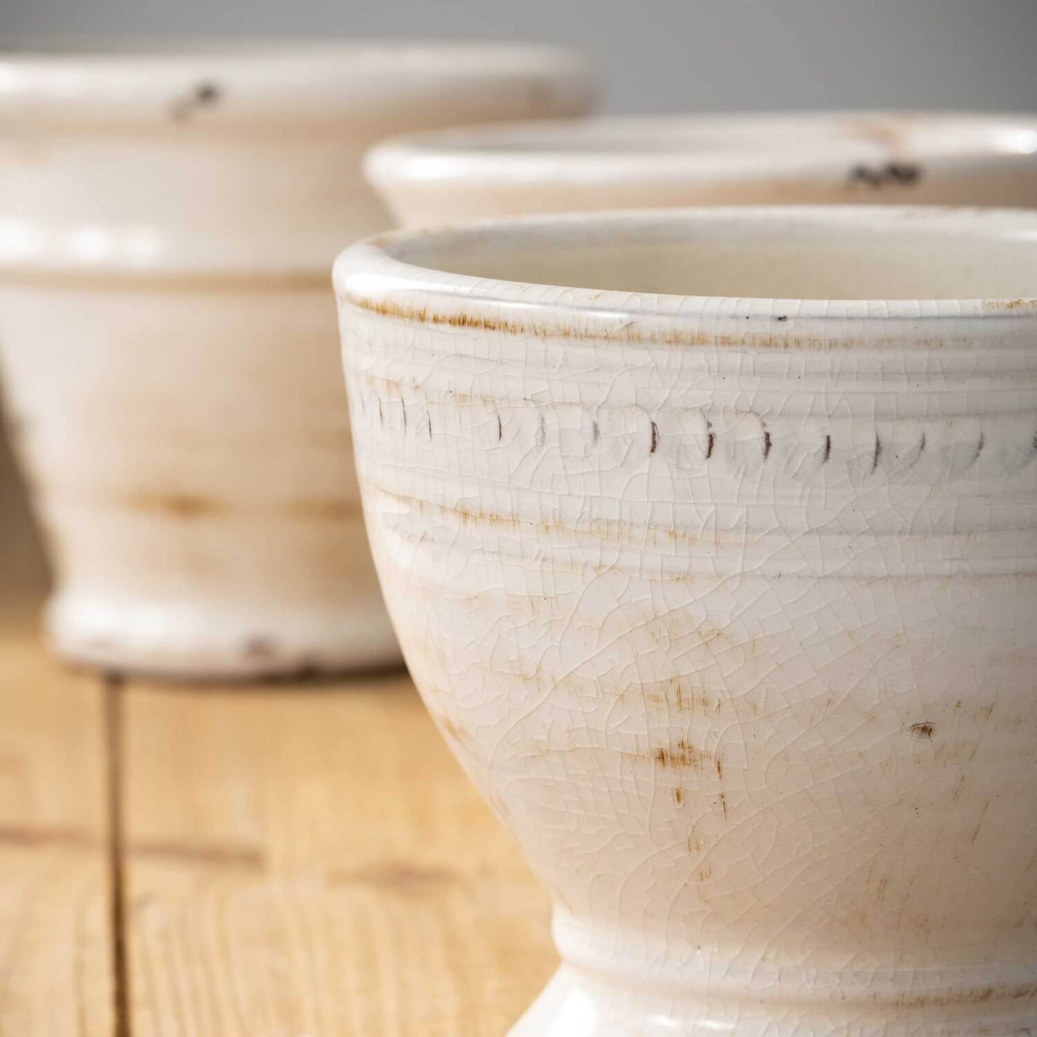 Glazed Ceramic Pot Set Of 3