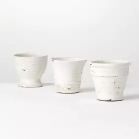 Glazed Ceramic Pot Set Of 3