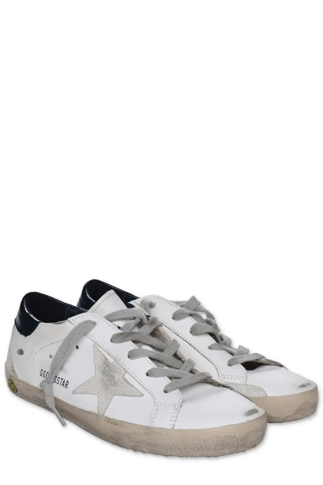 Golden Goose Kids Superstar Distressed Lace-Up Sneakers