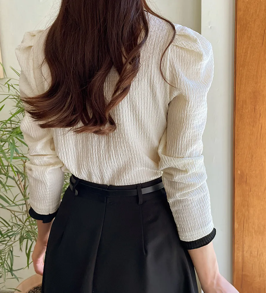 I AM MARI  |Long Sleeves Plain Office Style Shirts & Blouses