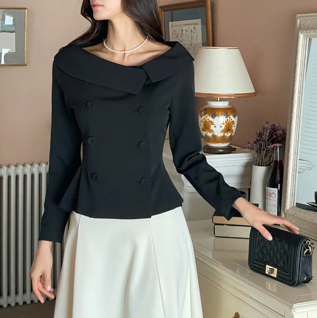 I AM MARI  |Long Sleeves Plain Party Style Office Style Elegant Style