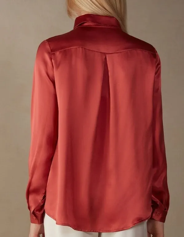 intimissimi  |Casual Style Silk Long Sleeves Plain Medium Elegant Style