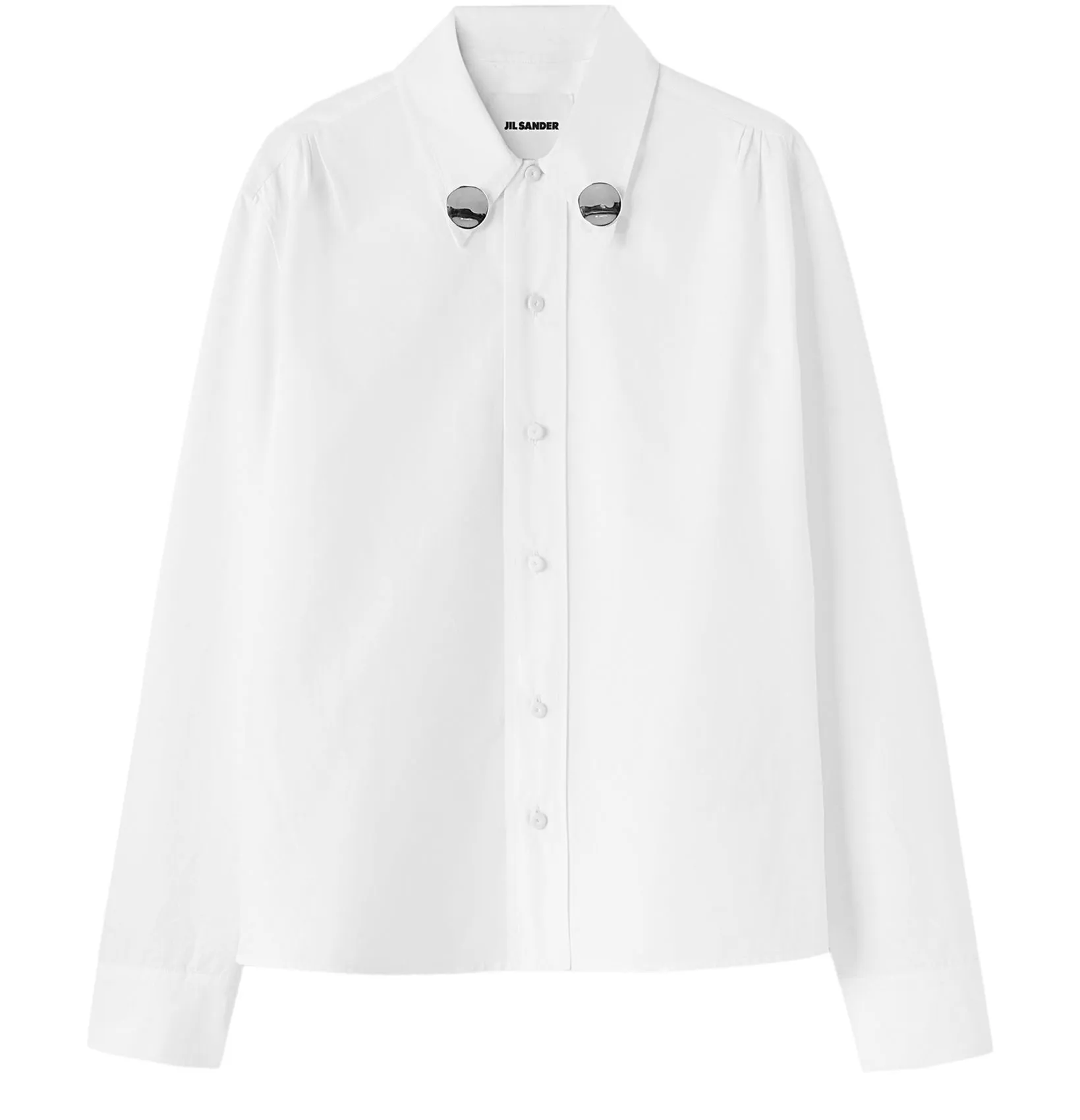 Jil Sander  |Street Style Long Sleeves Plain Cotton With Jewels Logo