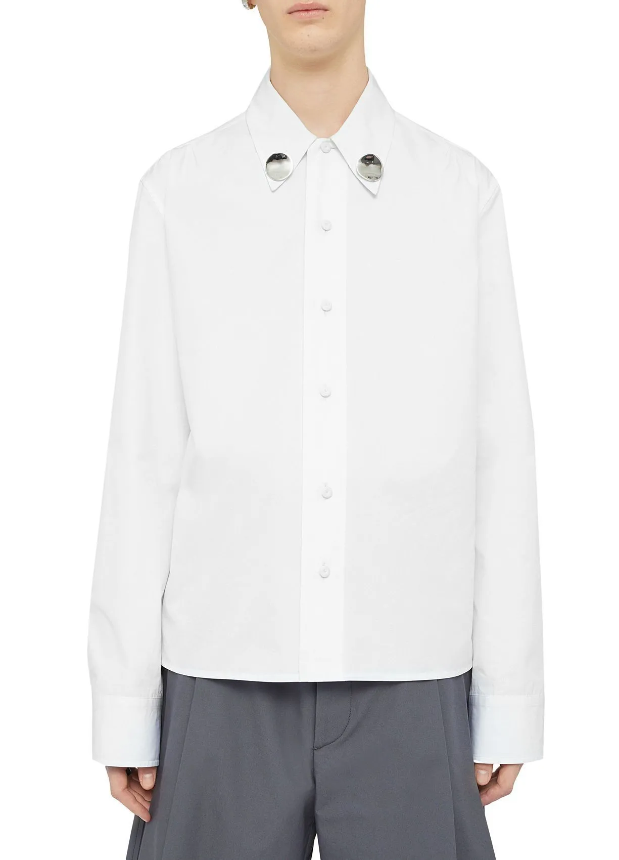 Jil Sander  |Street Style Long Sleeves Plain Cotton With Jewels Logo