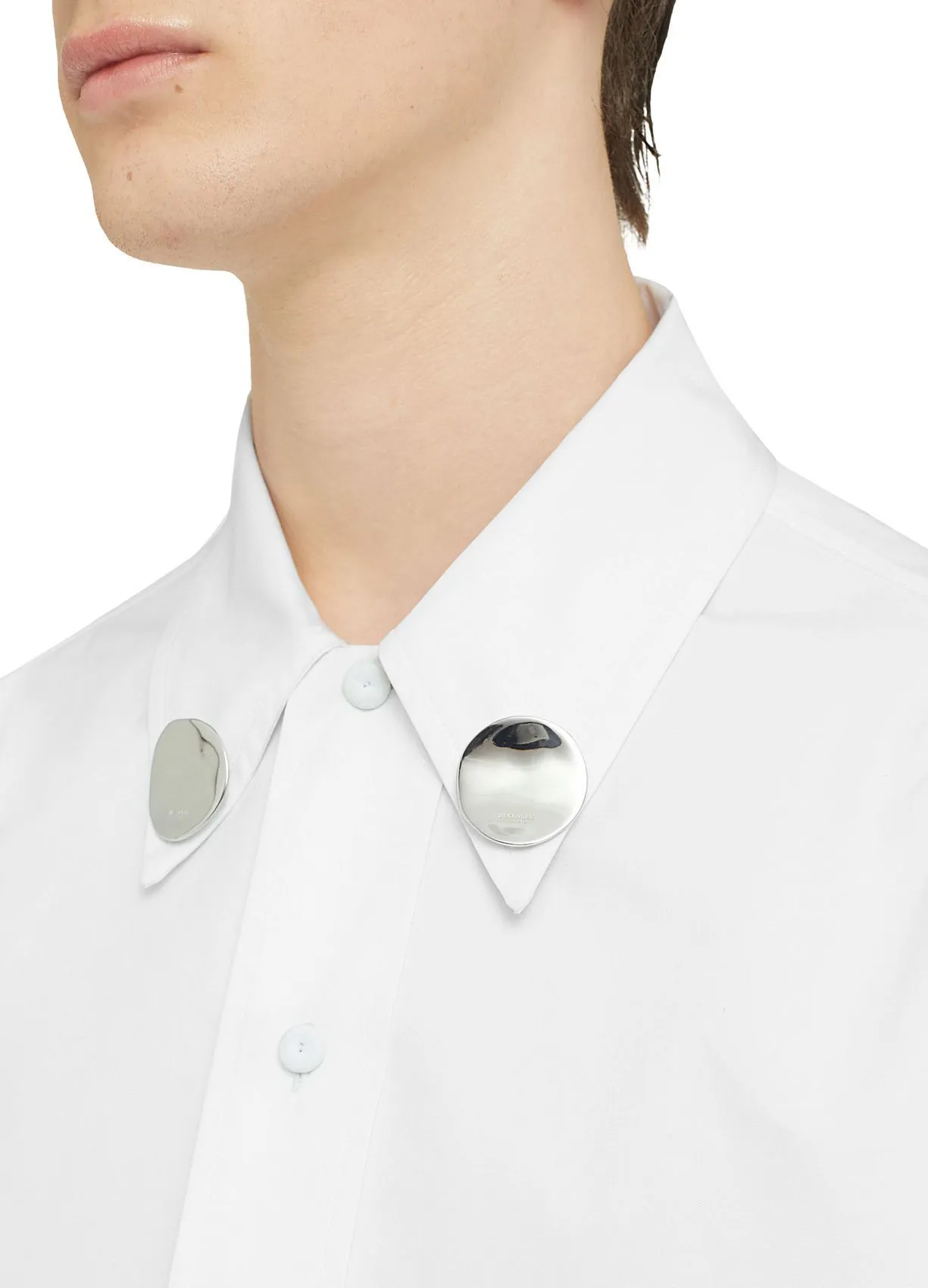 Jil Sander  |Street Style Long Sleeves Plain Cotton With Jewels Logo