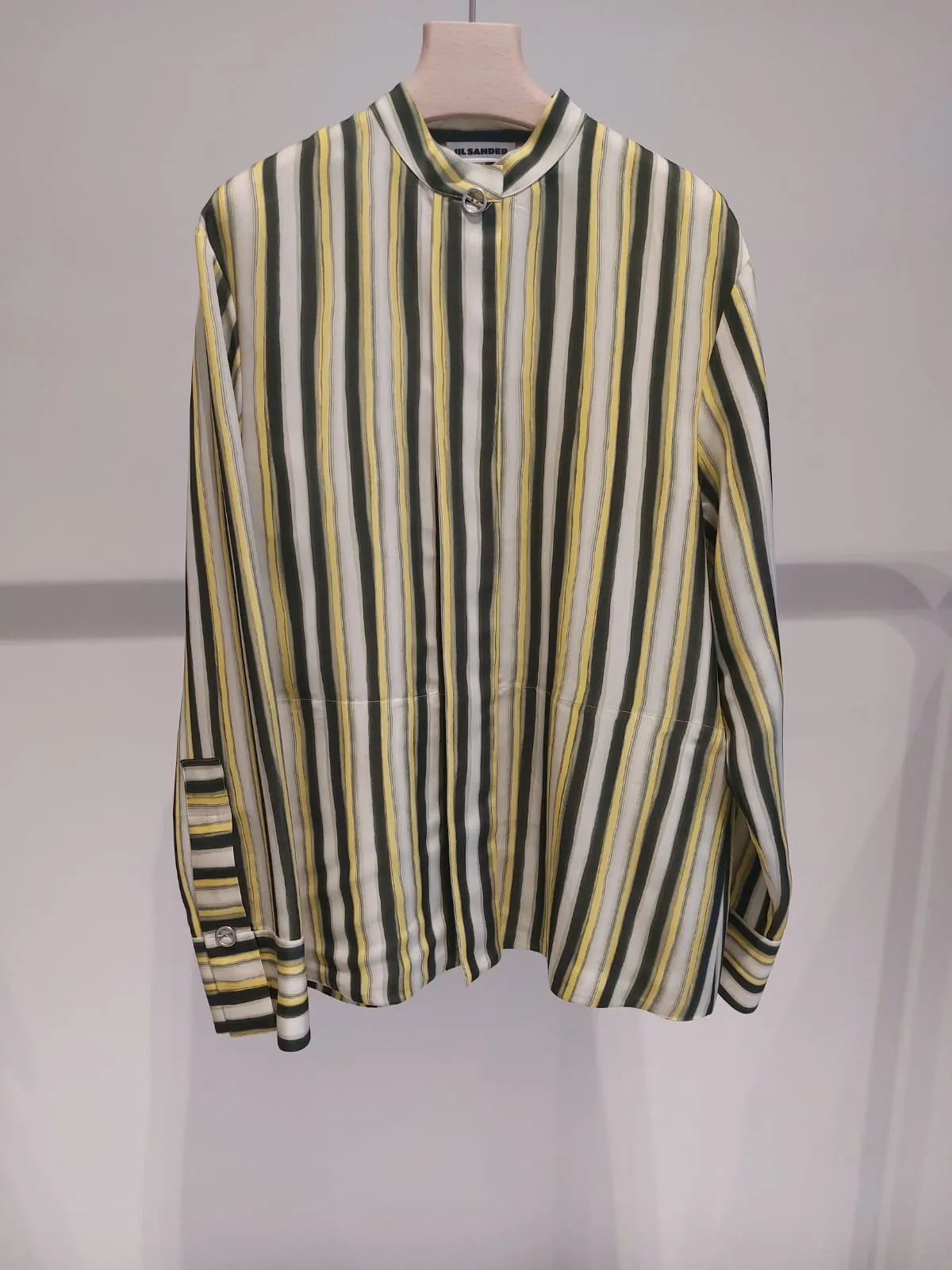 Jil Sander  |Stripes Casual Style Long Sleeves Elegant Style Outlet