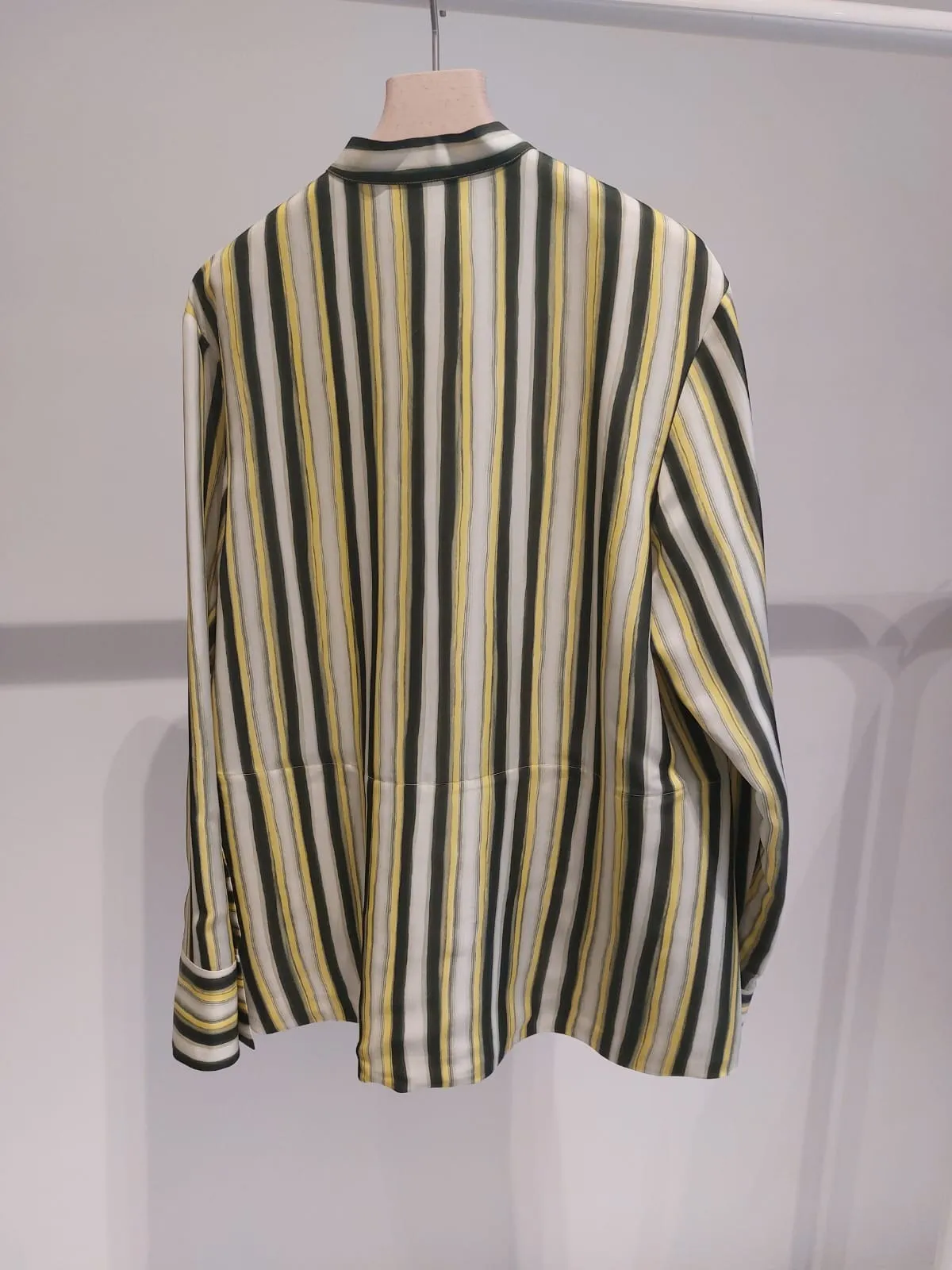 Jil Sander  |Stripes Casual Style Long Sleeves Elegant Style Outlet