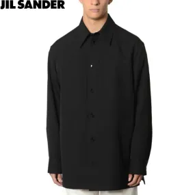 Jil Sander  |Unisex Wool Street Style Long Sleeves Plain Designers Shirts