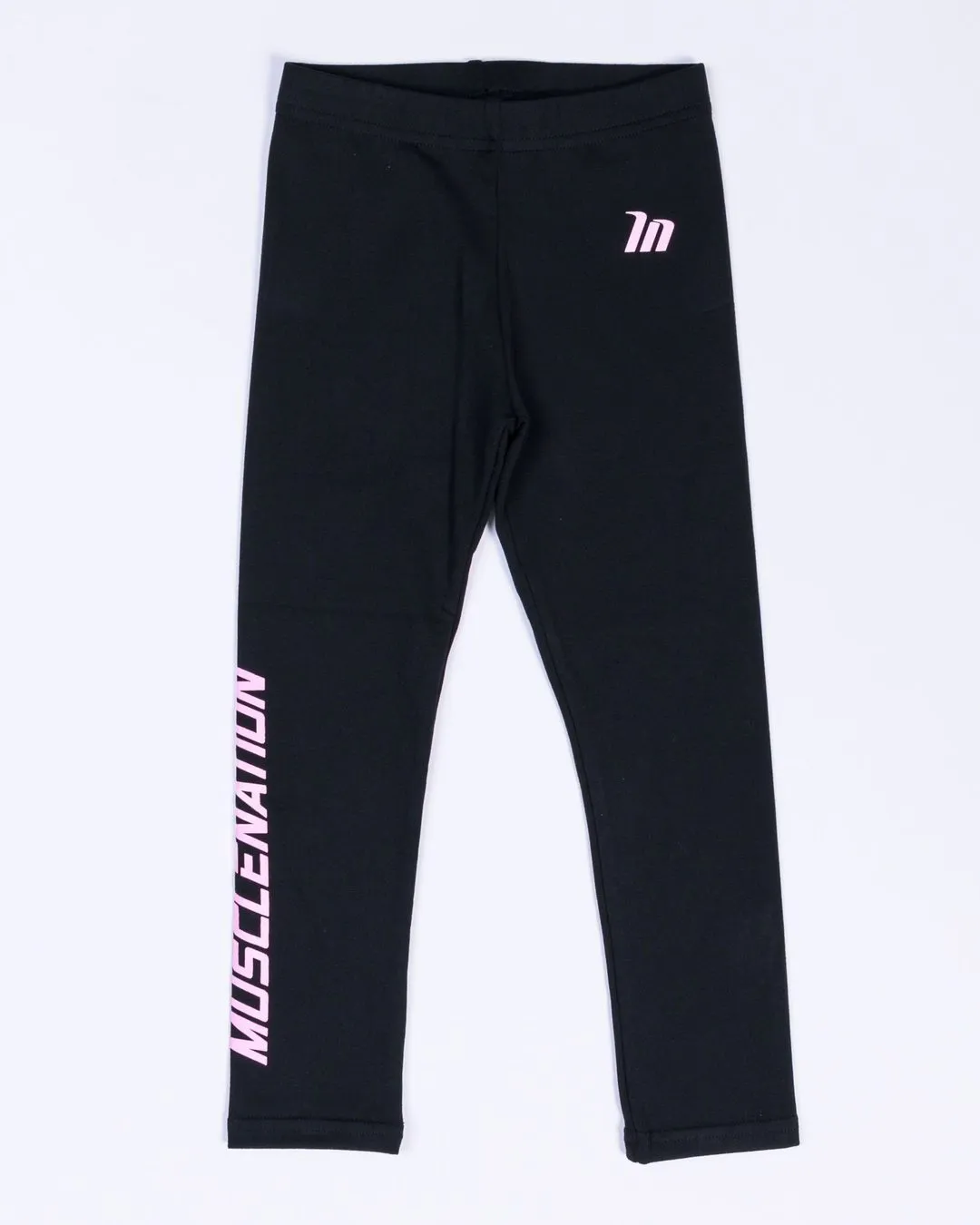 Kids MN Leggings - Black with Pink