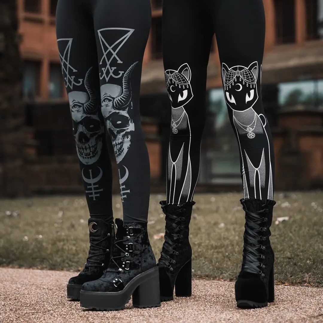 Ladies Fashion Print Gothic PUNK Sports Leggings Yoga Pants