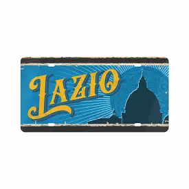 Lazio License Plate Italian Style