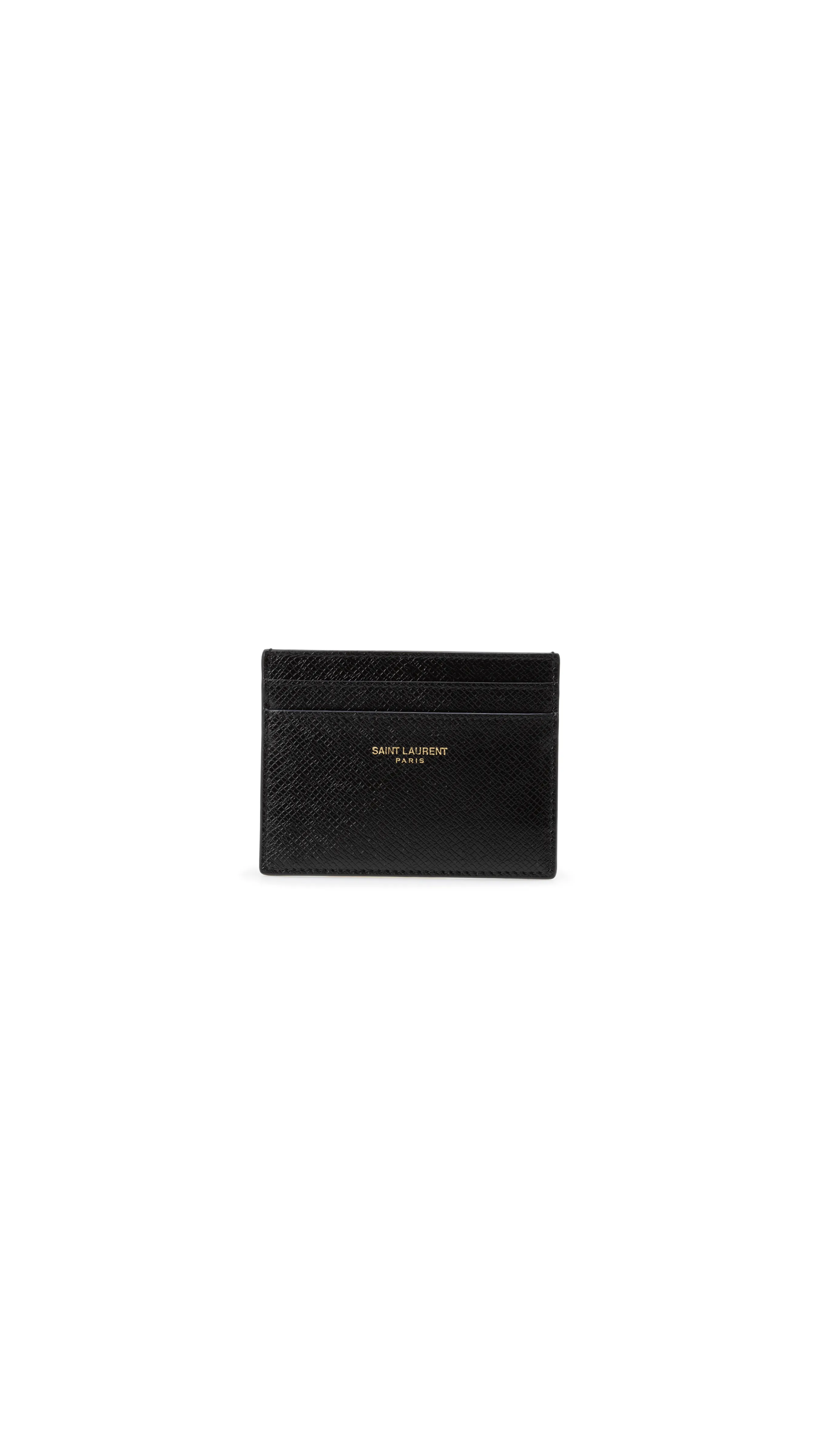 Leather Logo Card Holder - Black