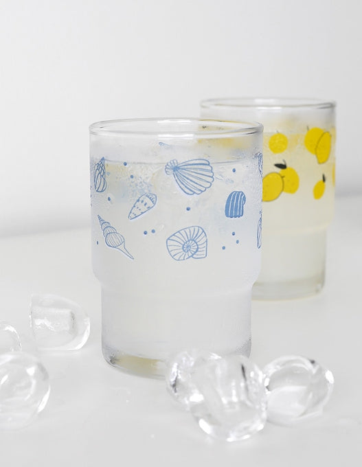 Lemon Soda illustration Graphic Clear Glasses Cups Mugs Printed Vintage 245ml Gifts Kitchen Dinnerware Cold Hot Milk Coffee Micr