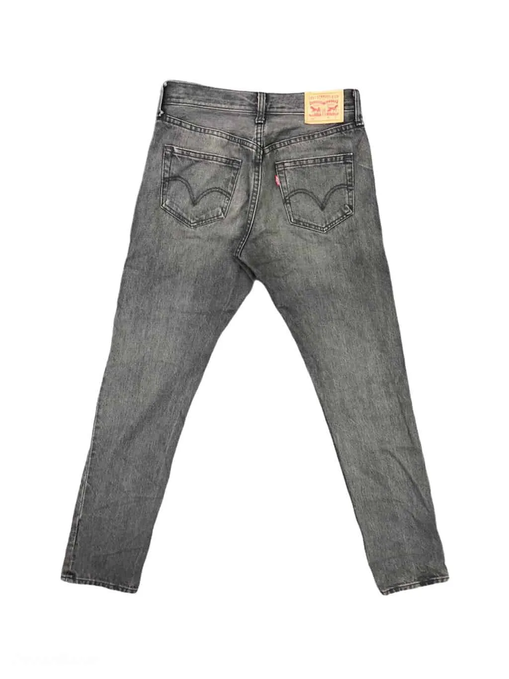 Levis 501 jeans in grey with whiskered hips, grunge style – W29 x L32