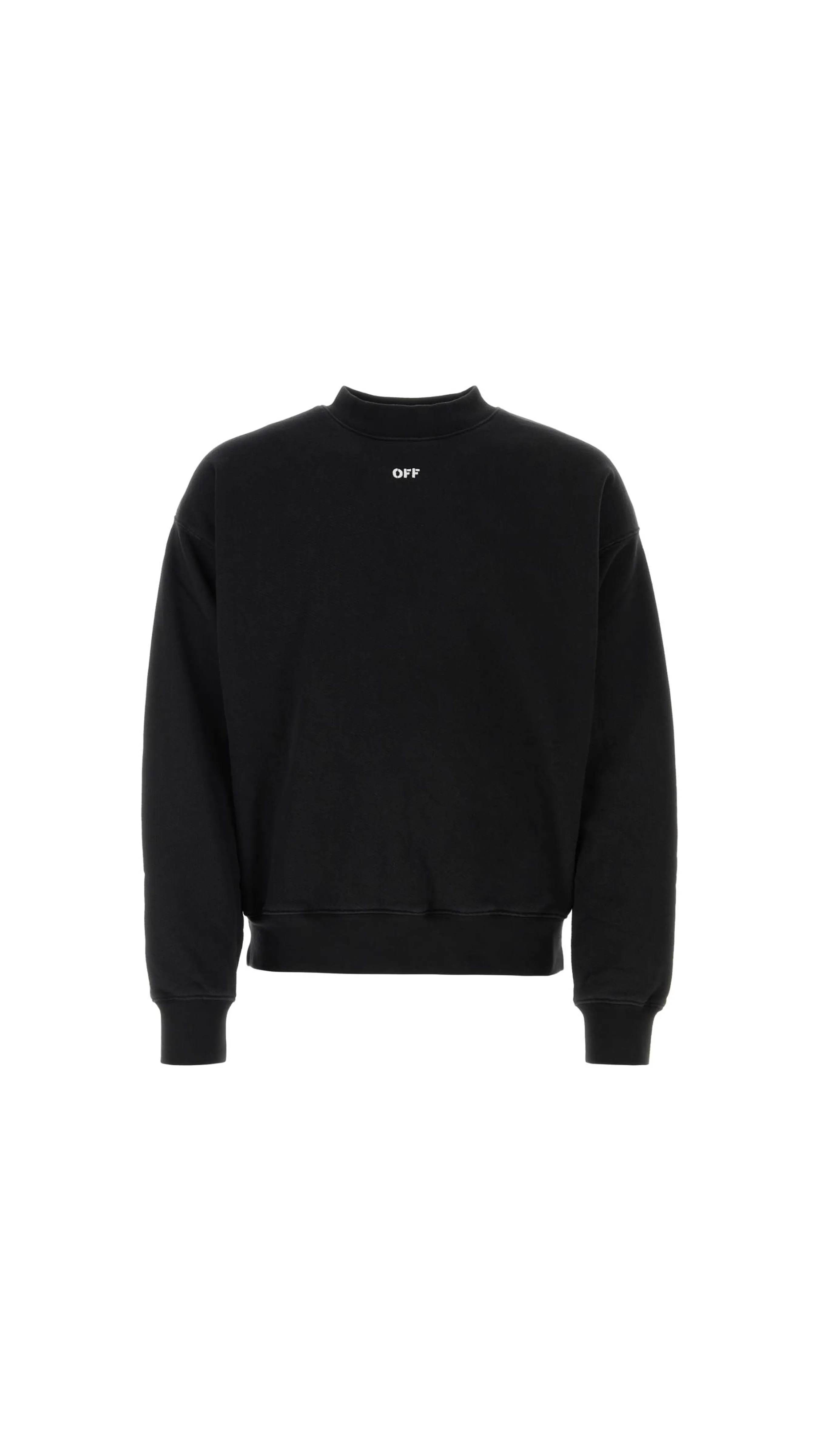 Logo Embroidered Crewneck Sweatshirt - Black