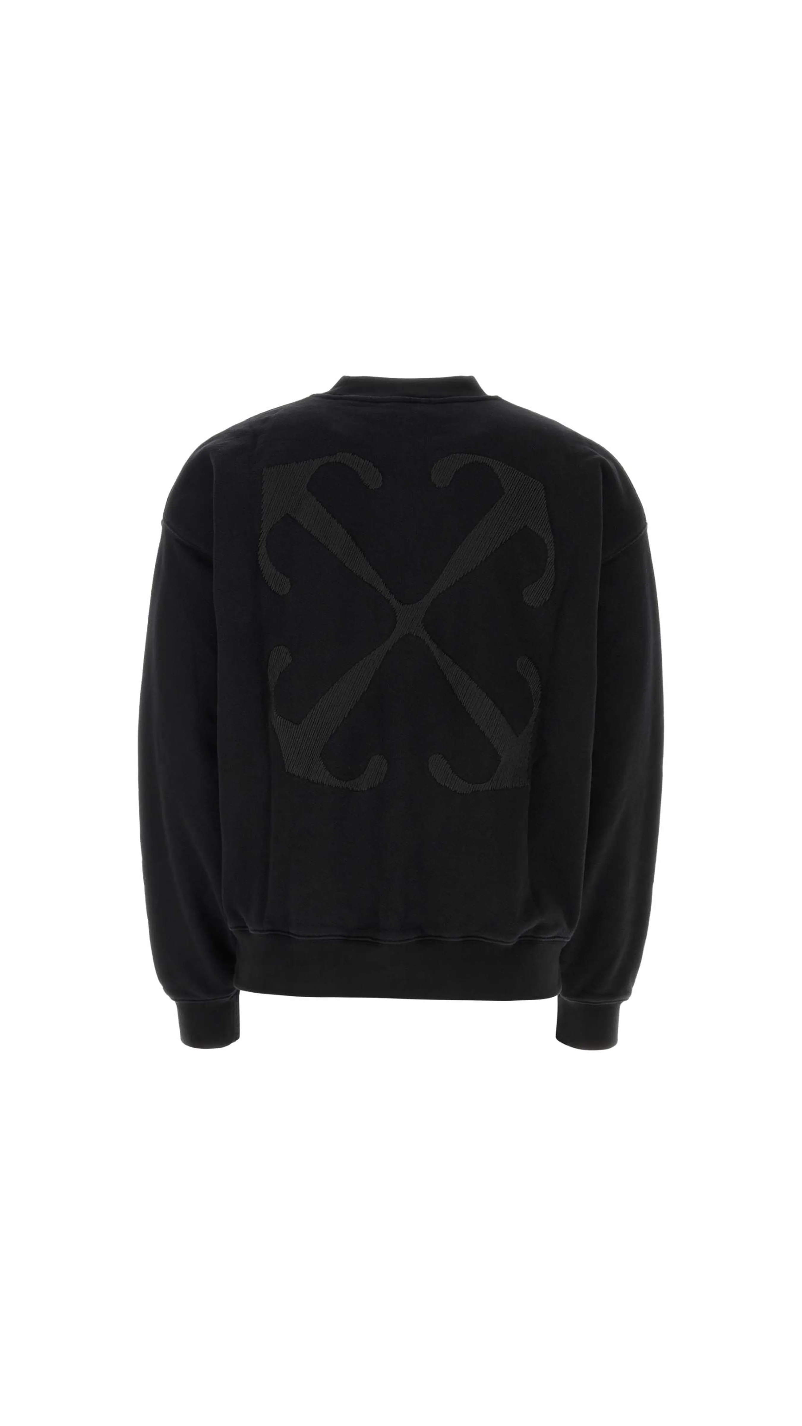 Logo Embroidered Crewneck Sweatshirt - Black