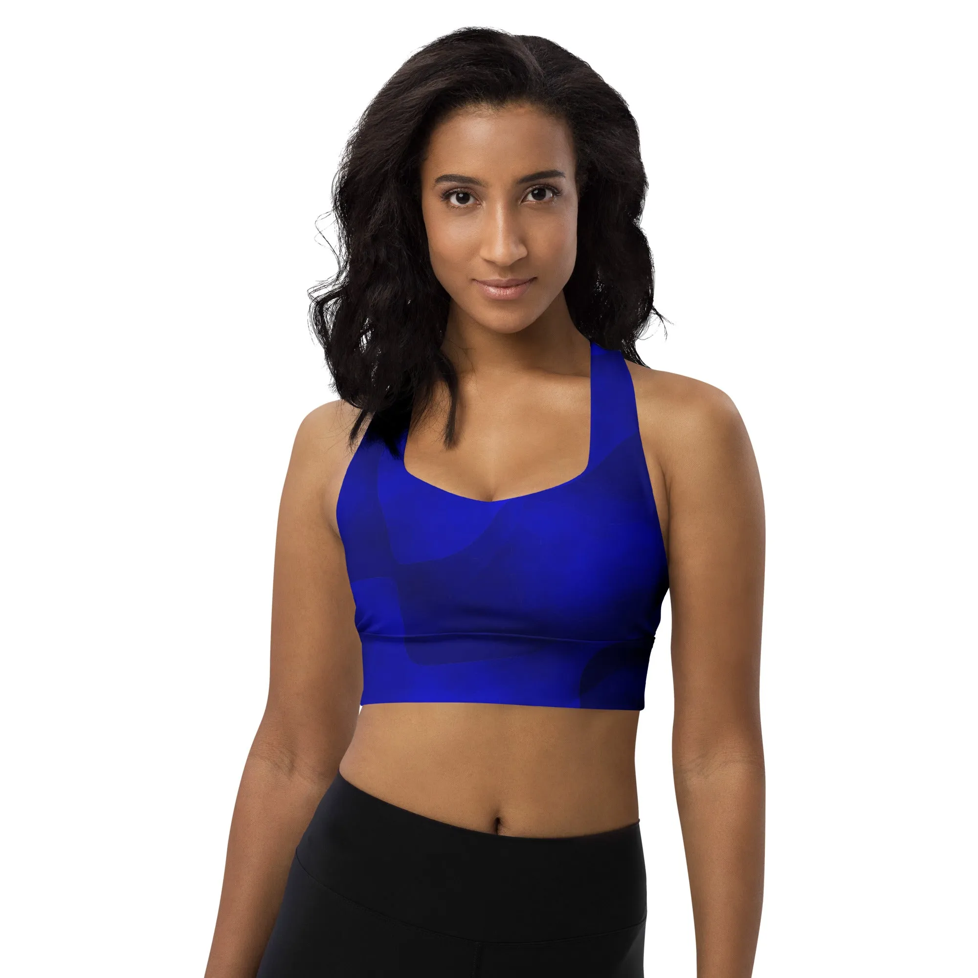 Longline sports bra True Blue