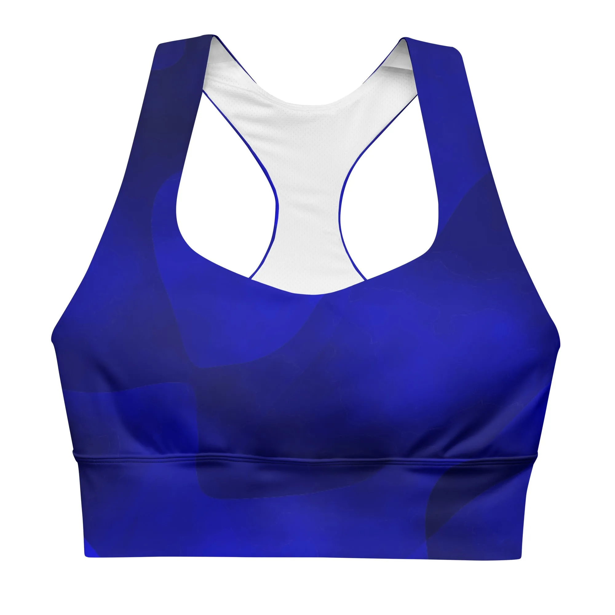 Longline sports bra True Blue