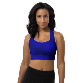 Longline sports bra True Blue