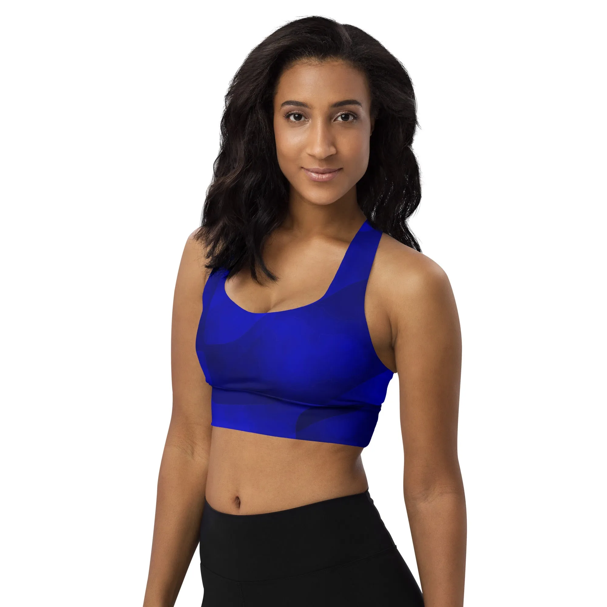 Longline sports bra True Blue