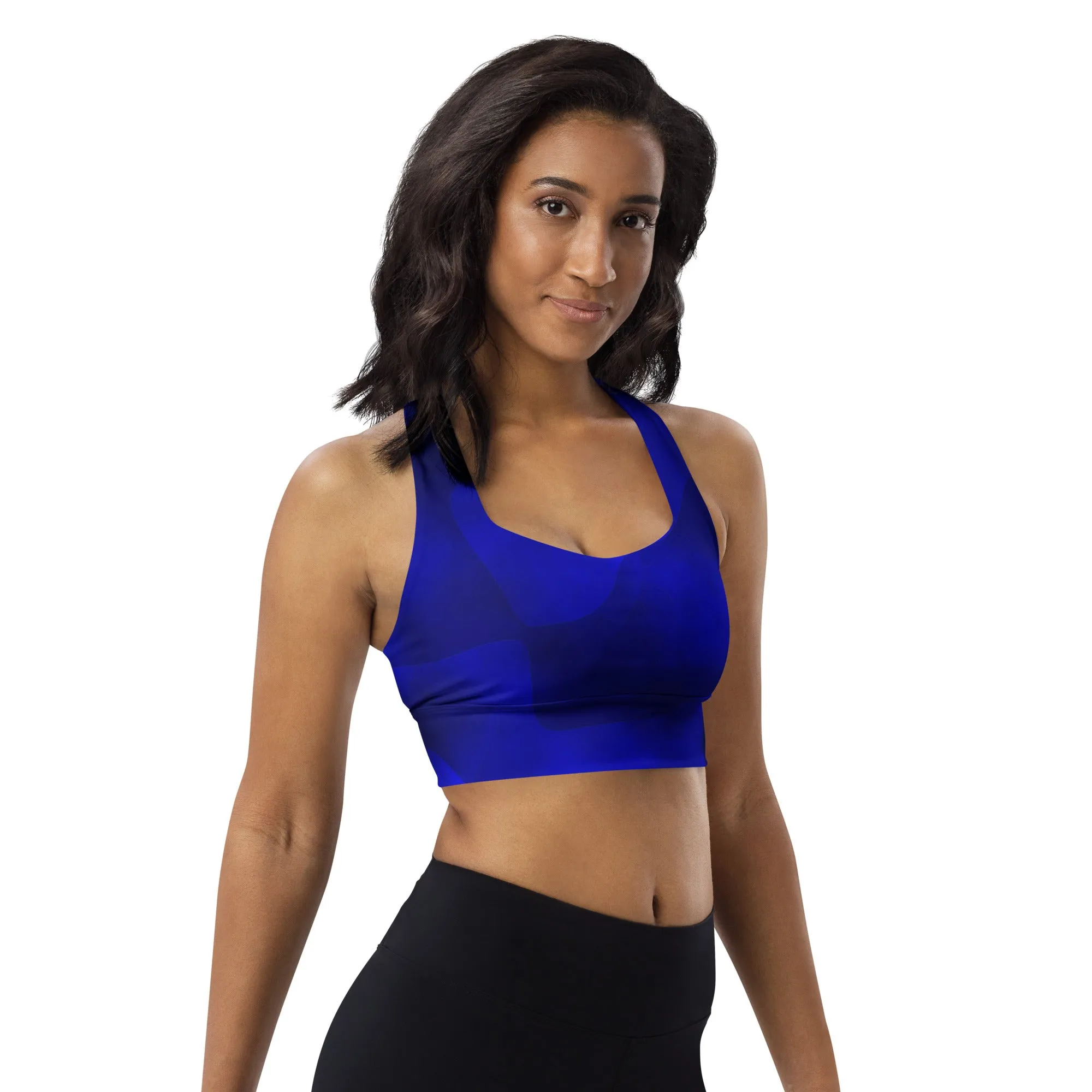 Longline sports bra True Blue