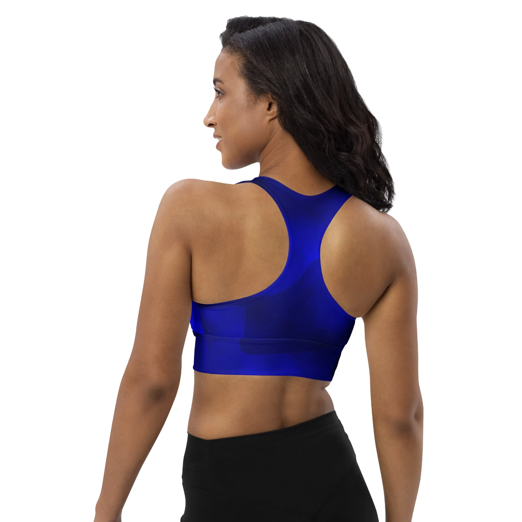 Longline sports bra True Blue