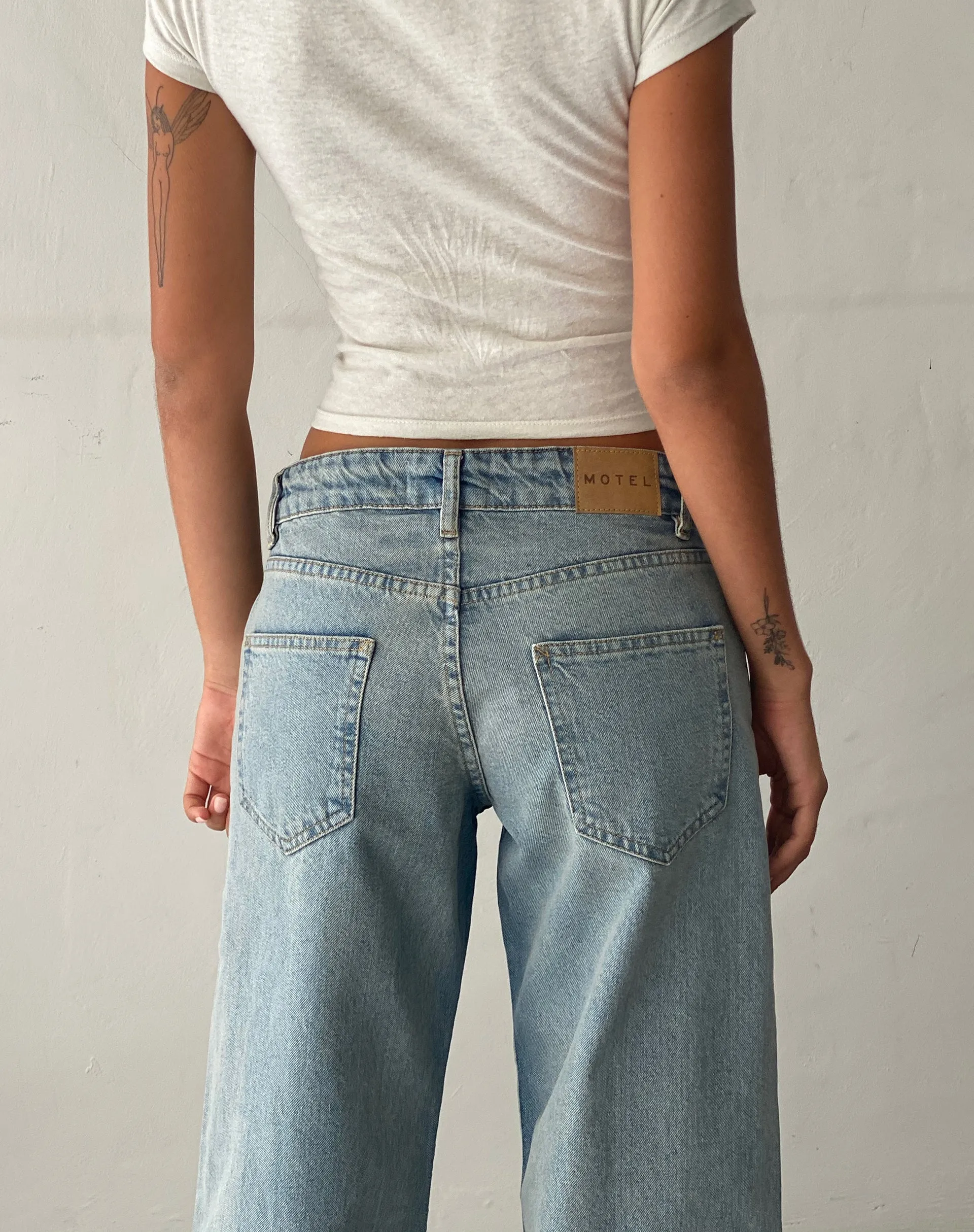 Low Rise Parallel Jeans in Vintage Bleach