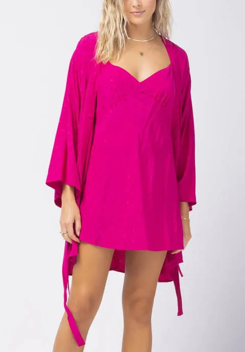 L*SPACE MOONLIT Robe in Bougainvillea 