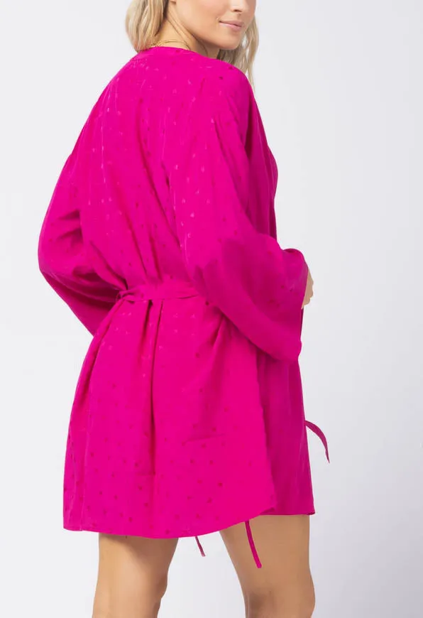 L*SPACE MOONLIT Robe in Bougainvillea 