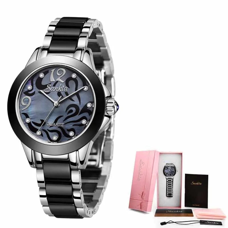 Luxury Crystal Watch Women Waterproof Rose Gold