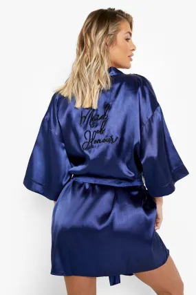 Maid Of Honor Satin Embroidered Robe