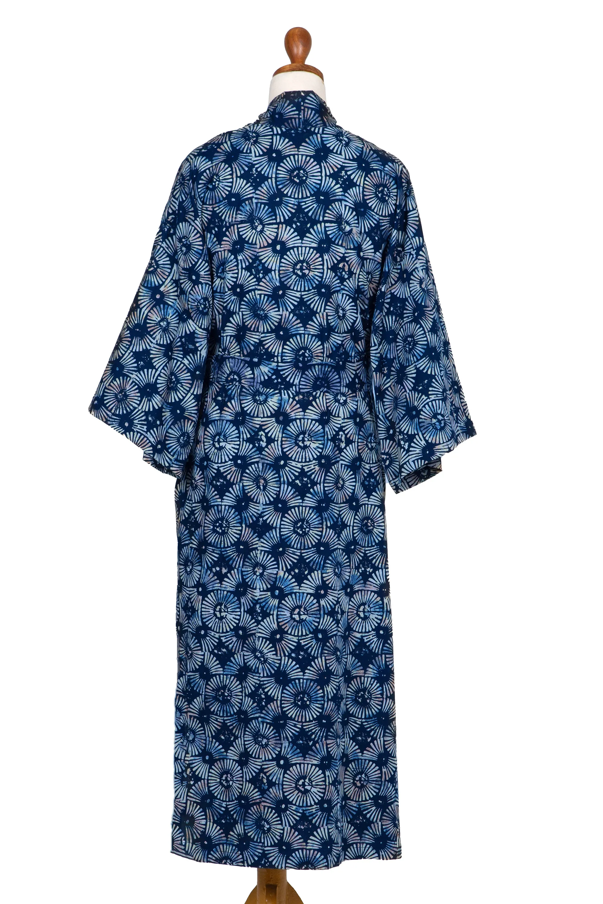 Men's Batik Cotton Robe, 