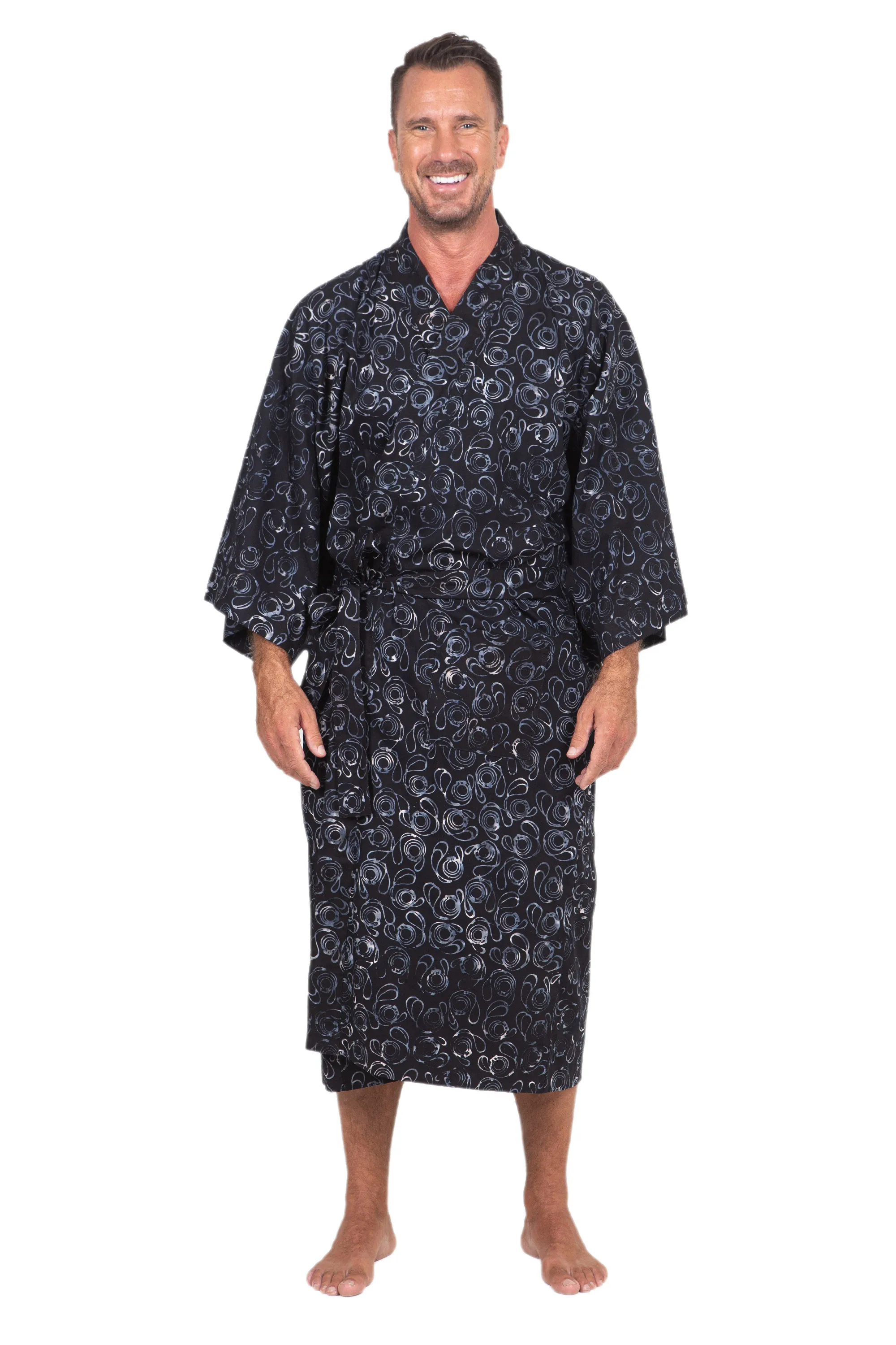 Men's Belted Cotton Robe, 