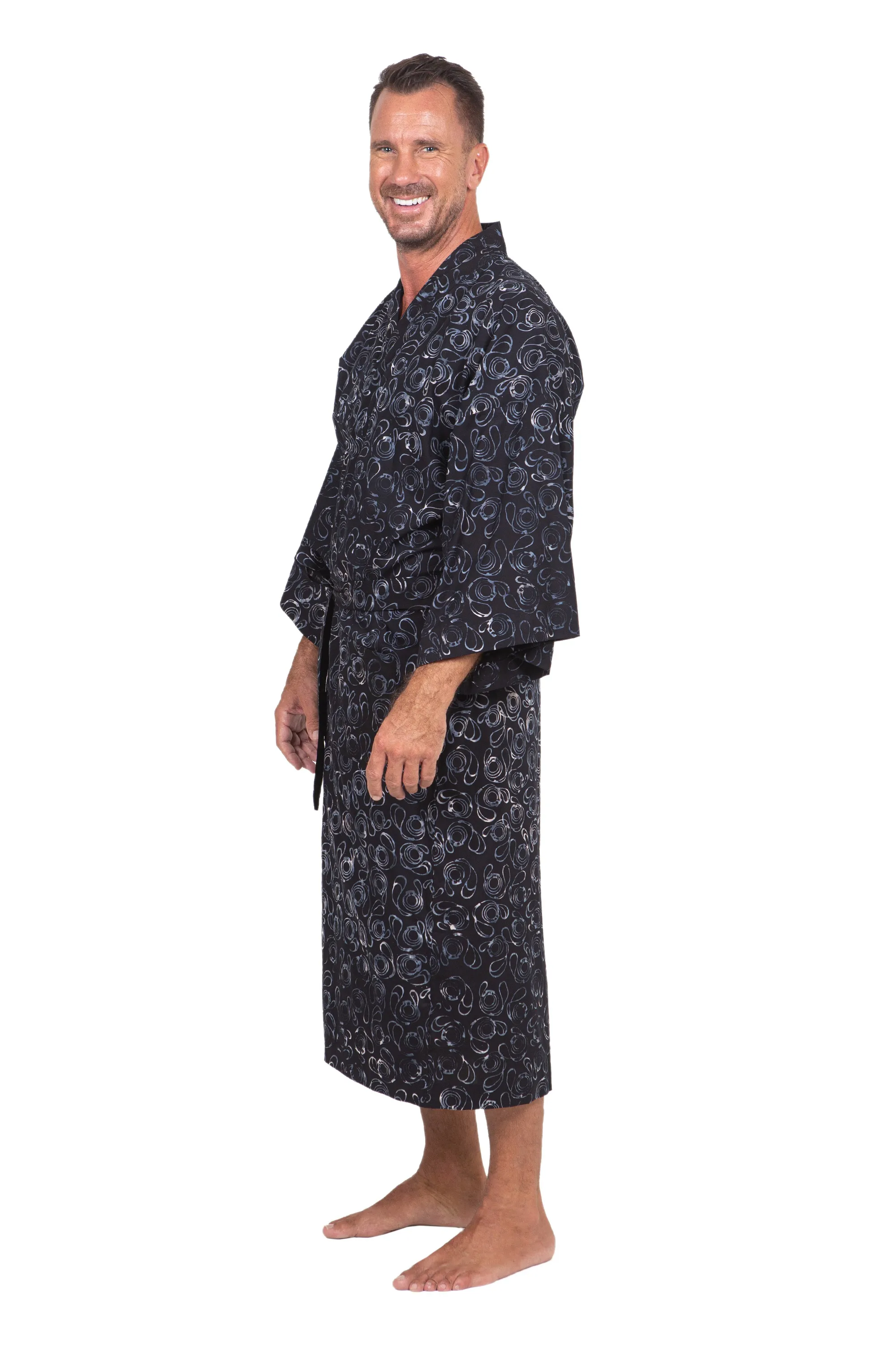 Men's Belted Cotton Robe, 