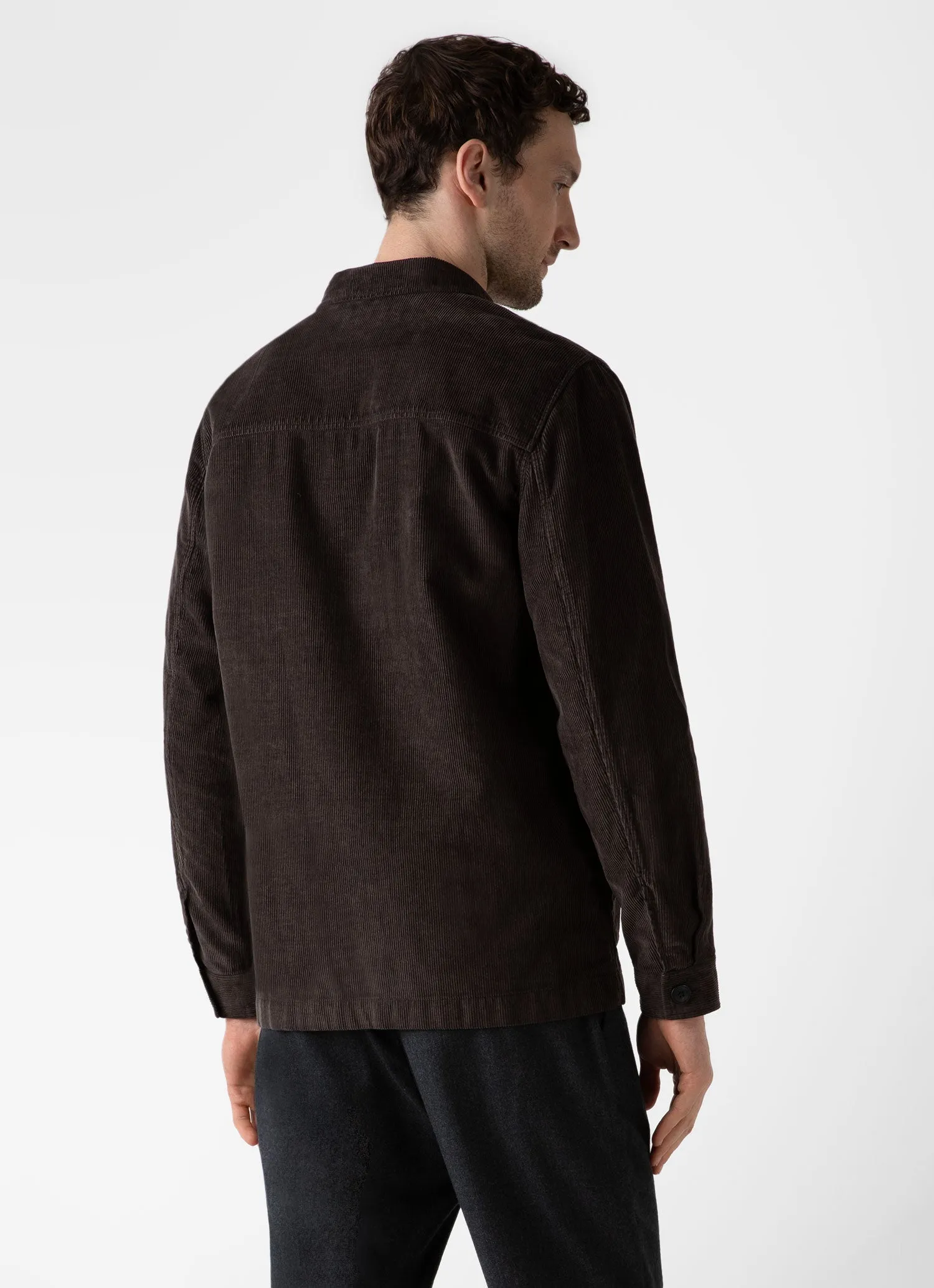 Men's Corduroy Twin Pocket Jacket in Coffee