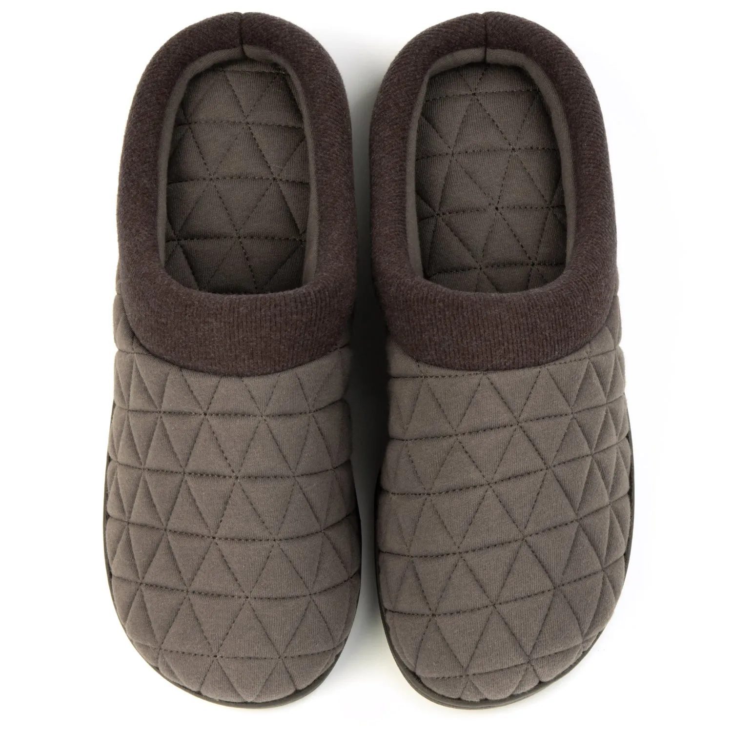 Men's Diamond Stitch Memory Foam Clog Slipper