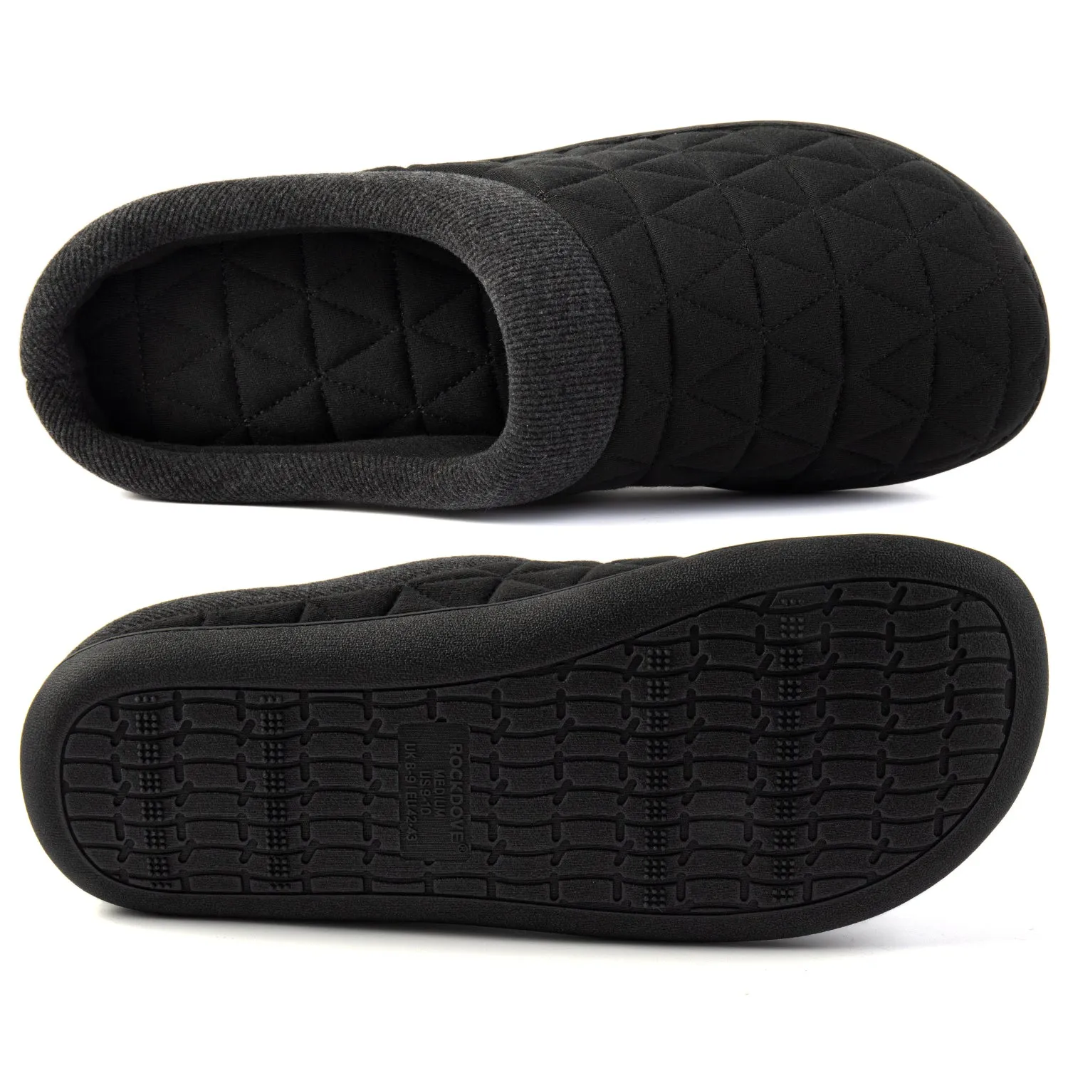 Men's Diamond Stitch Memory Foam Clog Slipper